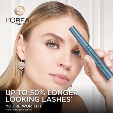 L'Oréal Paris Mascara, Telescopic Original Waterproof Mascara to Achieve Dramatic Lash Length, Smudge-Proof, Long-Wearing Formula for All-Day Wear, Black view 2