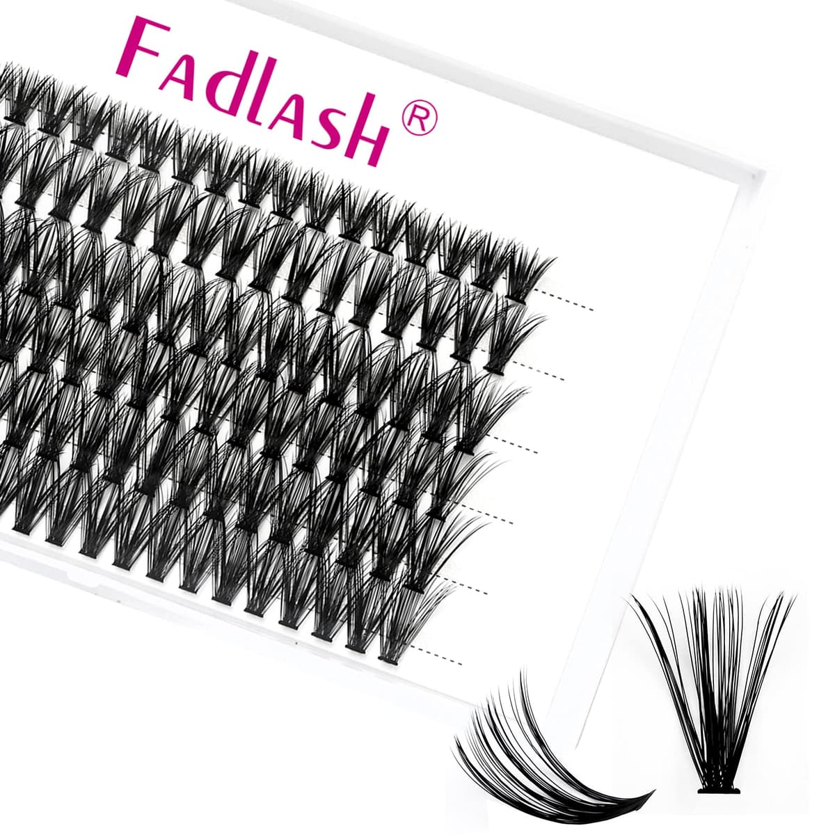 Individual Lashes Fadlash Cluster Eyelashes Extension 40 Root 0.07mm D Curl 11mm Single Length Eyelashes Individual Cluster Lashes Self-Application DIY Lashes Extensions