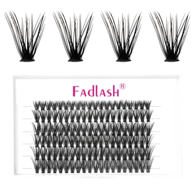 Individual Lashes Fadlash Cluster Eyelashes Extension 40 Root 0.07mm D Curl 11mm Single Length Eyelashes Individual Cluster Lashes Self-Application DIY Lashes Extensions view 2