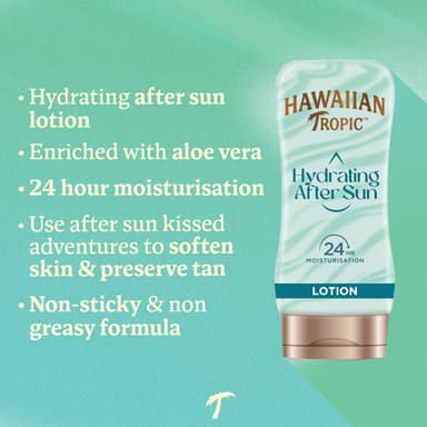 Hawaiian Tropic Hydrating After Sun - Helps to preserve your tan, 180 ml, 24-Hour Moisturisation, With Aloe Vera, Vegan view 2